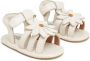 Donsje floral-appliqué leather sandals White - Thumbnail 5