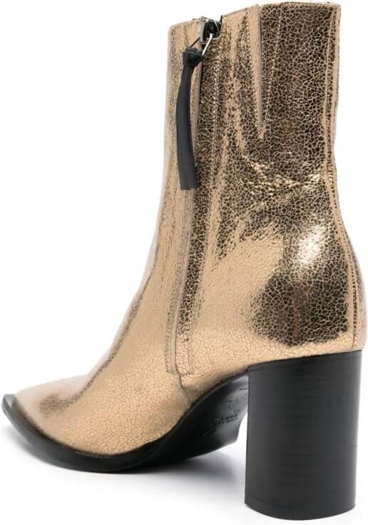 Dorothee Schumacher 70mm metallic-effect leather boots Gold
