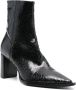 Dorothee Schumacher 75mm textured-finish leather boots Black - Thumbnail 2