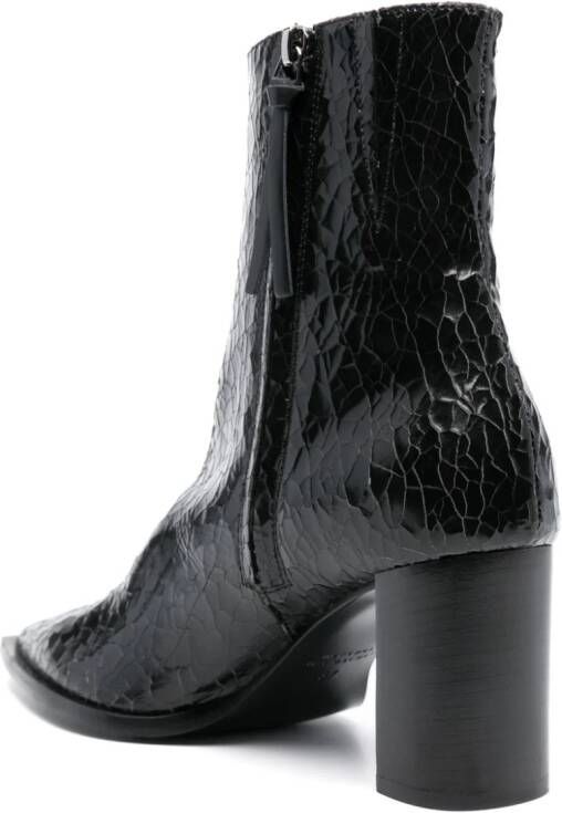 Dorothee Schumacher 75mm textured-finish leather boots Black
