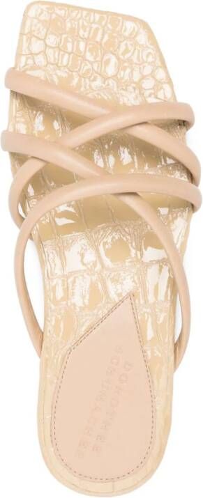 Dorothee Schumacher crossover-strap flat leather sandals Neutrals