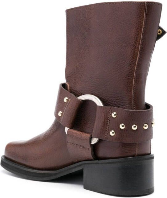 Dorothee Schumacher stud-embellished leather boots Brown
