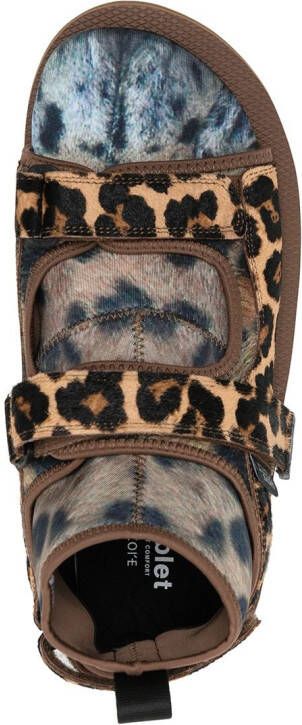 Doublet animal-foot layered sandals Brown