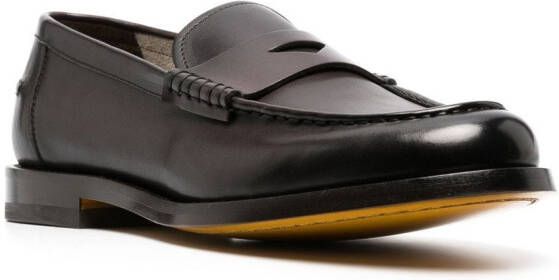 Doucal's 30mm leather penny loafers Brown