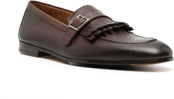 Doucal's 3D-detailing leather loafers Brown
