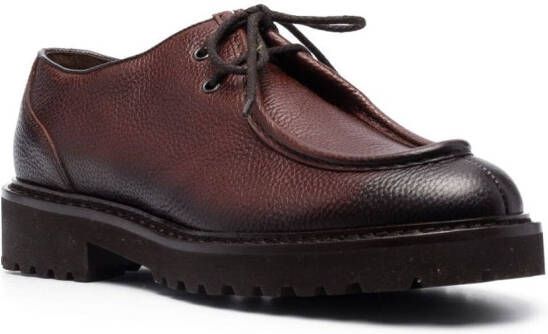 Doucal's 50mm gradient leather derby shoes Brown