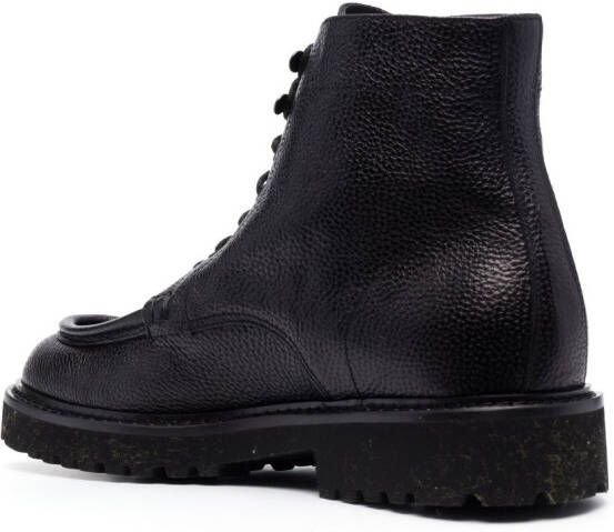 Doucal's 55mm pebbled leather ankle boots Black