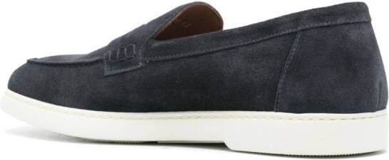 Doucal's almond suede loafers Blue