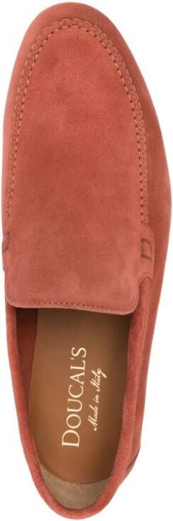 Doucal's almond suede loafers Brown