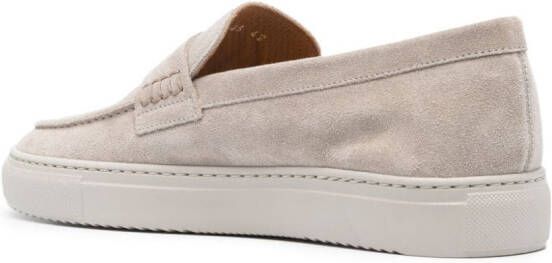 Doucal's almond suede loafers Neutrals