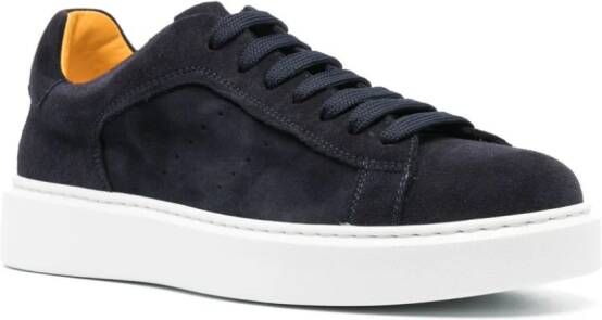Doucal's almond suede trainers Blue