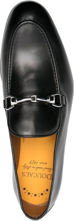 Doucal's almond-toe leather loafers Black