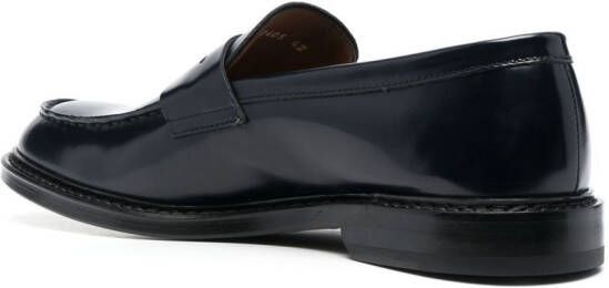 Doucal's almond-toe leather loafers Black