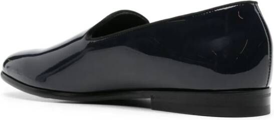 Doucal's almond-toe leather loafers Blue