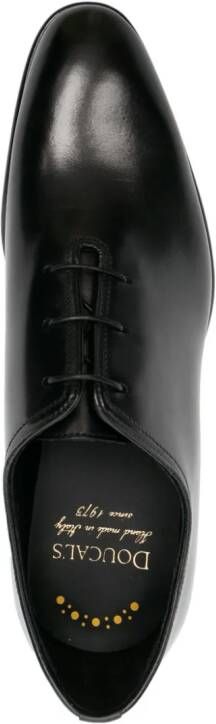 Doucal's almond-toe leather oxford shoes Black