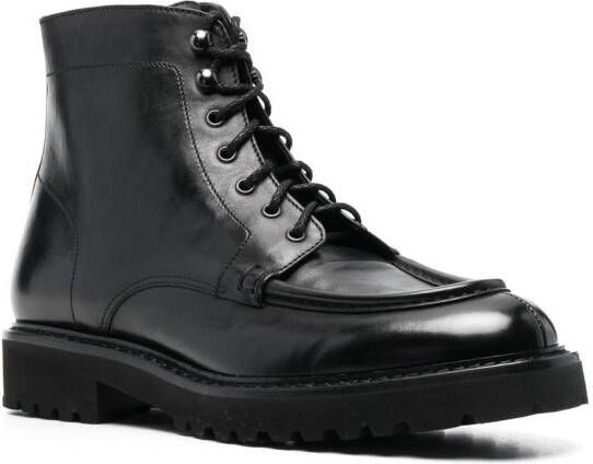 Doucal's ankle lace-up fastening boots Black