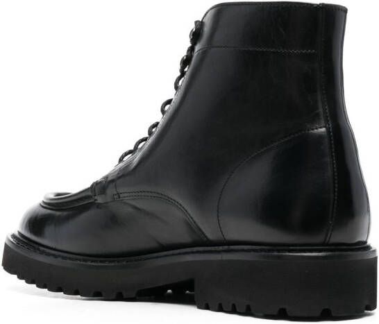 Doucal's ankle lace-up fastening boots Black