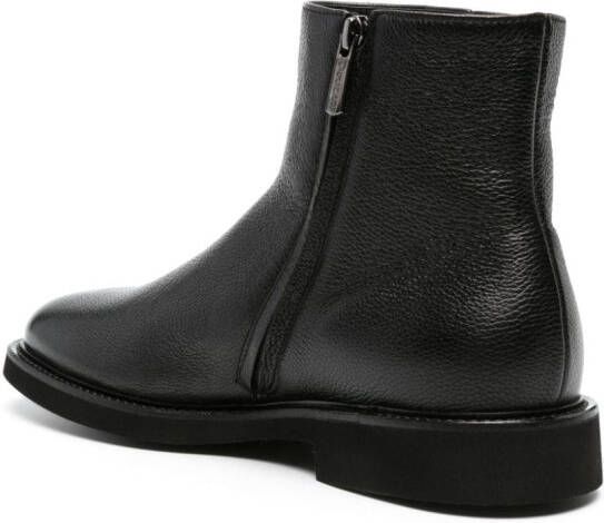Doucal's ankle leather boots Black