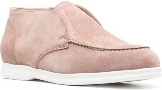 Doucal's ankle-length suede loafers Pink