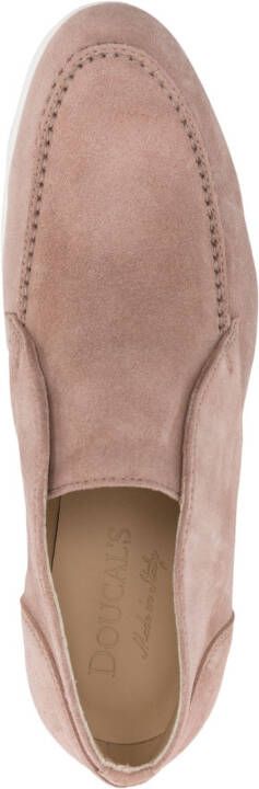 Doucal's ankle-length suede loafers Pink
