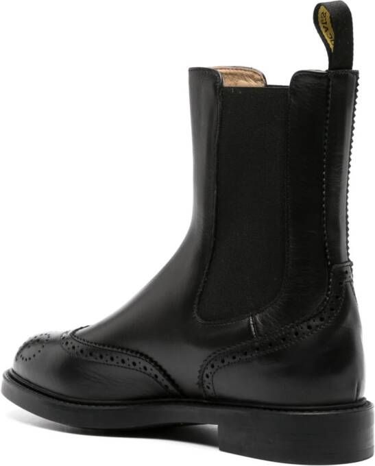 Doucal's brogue-detail leather ankle boots Black