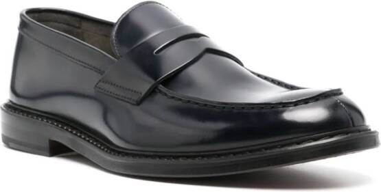 Doucal's brushed-leather loafers Blue