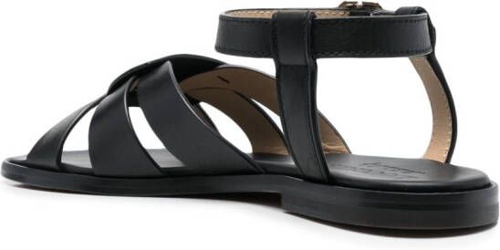 Doucal's buckle leather sandals Black