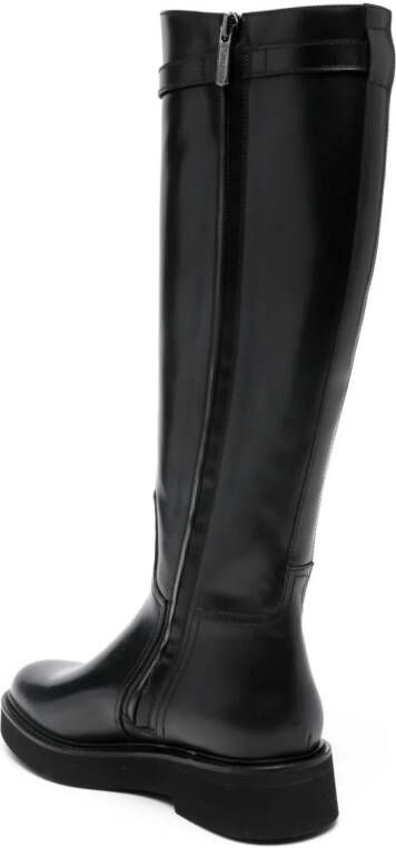 Doucal's buckled knee-high boots Black