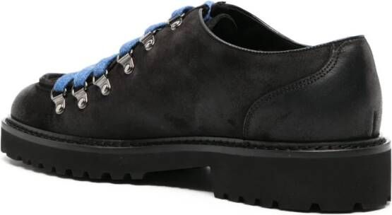 Doucal's calf suede lace-up shoes Black