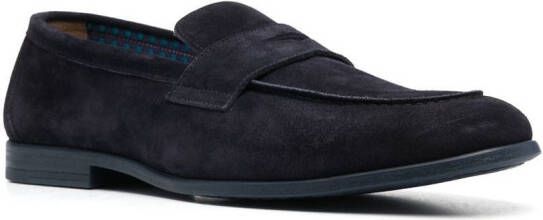 Doucal's calf-suede penny-slot loafers Blue