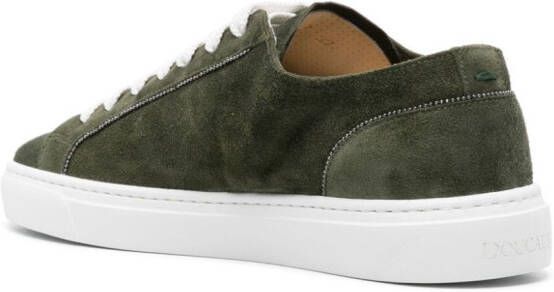 Doucal's chain-detailed suede sneakers Green