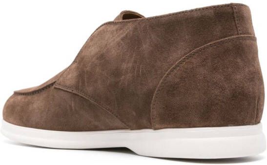 Doucal's Chukka round-toe suede loafers Brown