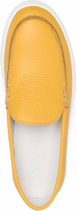 Doucal's chunky-sole loafers Yellow