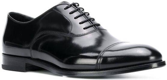 Doucal's leather Oxford shoes Black