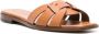 Doucal's cut-out leather slides Brown - Thumbnail 2