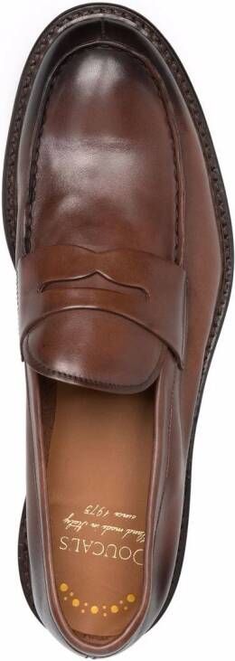Doucal's distressed loafers Brown