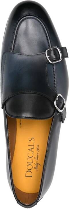 Doucal's double-buckle leather loafers Blue