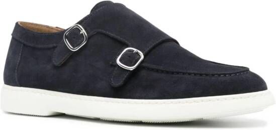 Doucal's double-buckle suede loafers Blue