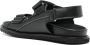 Doucal's double-strap leather sandals Black - Thumbnail 3