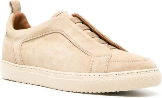 Doucal's elasticated-straps suede sneakers Neutrals
