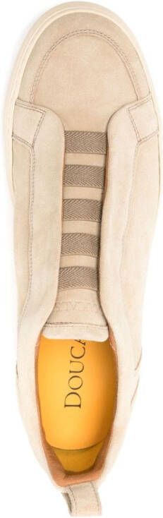 Doucal's elasticated-straps suede sneakers Neutrals