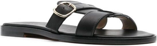 Doucal's Fibbia buckle-detail leather sandals Black