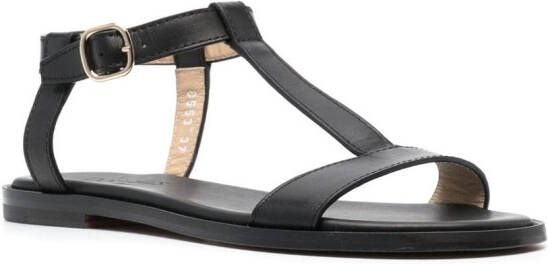 Doucal's Fibbia T-bar leather sandals Black