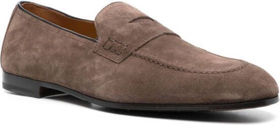 Doucal's formal suede loafers Brown