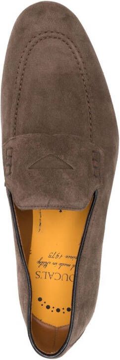 Doucal's formal suede loafers Brown