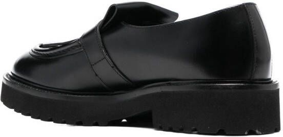 Doucal's fringed leather loafers Black