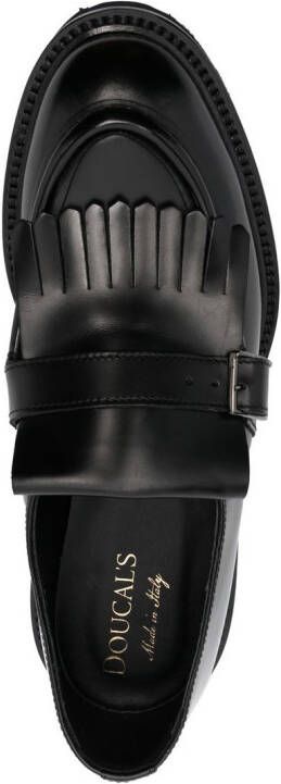 Doucal's fringed leather loafers Black