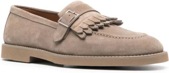 Doucal's fringed suede loafers Neutrals
