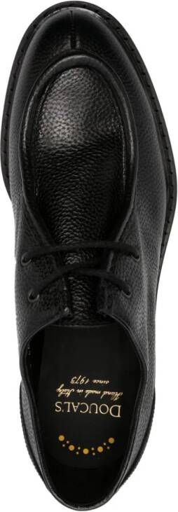 Doucal's grained-leather Derby shoes Black