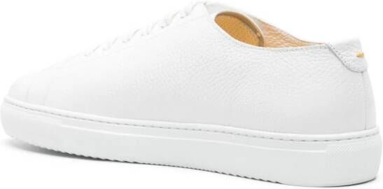 Doucal's grained leather lace-up sneakers White